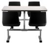 Picture of NPS® Cluster Swivel Booth, 24"x48", Whiteboard Top, Black Seat
