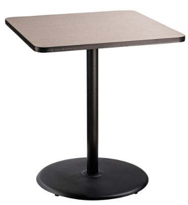 Picture of NPS® Café Table, 36" Square, Round Base, 42" Height, Particleboard Core/T-Mold