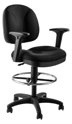 Picture of NPS® Comfort Task Stool with Arms, 24.5"-34.5" Height