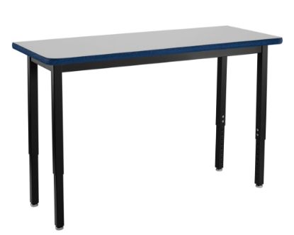 Picture of NPS® Heavy Duty Height Adjustable Steel Table, Black Frame, 18 X 42, Supreme HPL Top