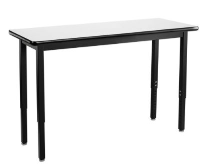 Picture of NPS® Heavy Duty Height Adjustable Steel Table, Black Frame, 18 x 42, Whiteboard Top