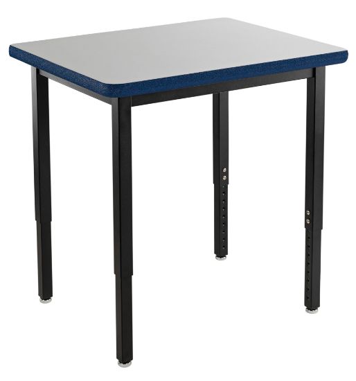 Picture of NPS® Heavy Duty Height Adjustable Steel Table, Black Frame, 24 X 24, Supreme HPL Top