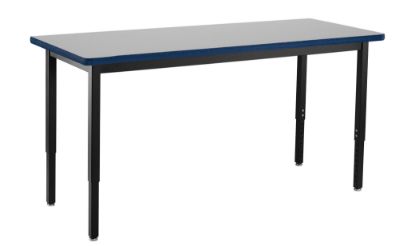 Picture of NPS® Heavy Duty Height Adjustable Steel Table, Black Frame, 24 X 42, Supreme HPL Top