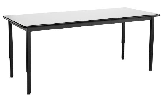 Picture of NPS® Heavy Duty Height Adjustable Steel Table, Black Frame, 24 x 84, Whiteboard Top