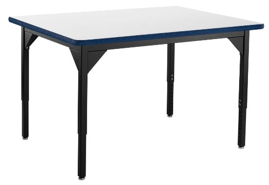 Picture of NPS® Heavy Duty Height Adjustable Steel Table, Black Frame, 36 x 42, Supreme HPL Top