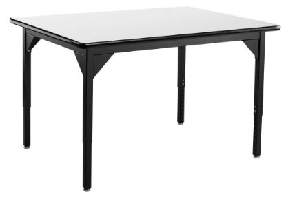 Picture of NPS® Heavy Duty Height Adjustable Steel Table, Black Frame, 36 x 42, Whiteboard Top