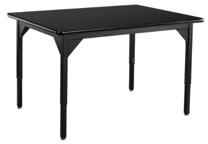 Picture of NPS® Heavy Duty Height Adjustable Steel Table, Black Frame, 36 x 48, HPL Top