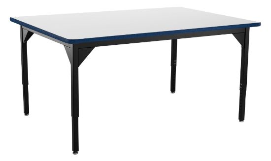 Picture of NPS® Heavy Duty Height Adjustable Steel Table, Black Frame, 42 x 42, Supreme HPL Top