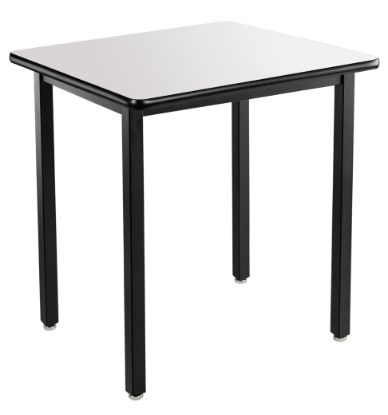 Picture of NPS® Heavy Duty  Steel Table, Black Frame, 36 x 36 x 30, Whiteboard Top