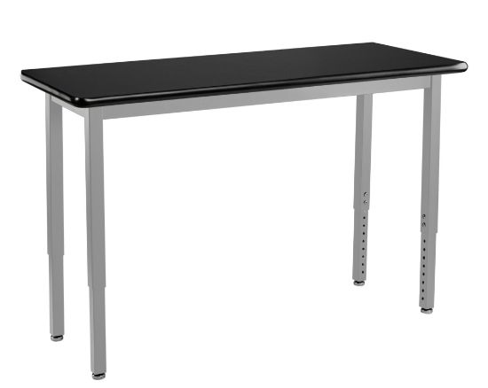 Picture of NPS® Heavy Duty Height Adjustable Steel Table, Gray Frame, 18 X 42, HPL Top