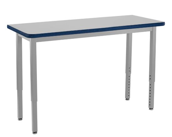 Picture of NPS® Heavy Duty Height Adjustable Steel Table, Gray Frame, 18 X 42, Supreme HPL Top