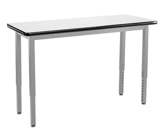 Picture of NPS® Heavy Duty Height Adjustable Steel Table, Gray Frame, 18 x 48, Whiteboard Top