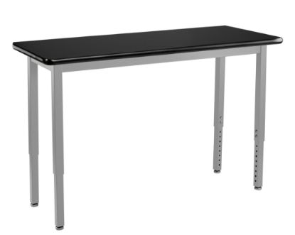 Picture of NPS® Heavy Duty Height Adjustable Steel Table, Gray Frame, 18 x 54, HPL Top