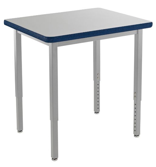 Picture of NPS® Heavy Duty Height Adjustable Steel Table, Gray Frame, 24 X 24, Supreme HPL Top