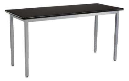 Picture of NPS® Heavy Duty Height Adjustable Steel Table, Gray Frame, 24 x 42, HPL Top