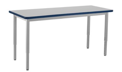 Picture of NPS® Heavy Duty Height Adjustable Steel Table, Gray Frame, 24 X 42, Supreme HPL Top