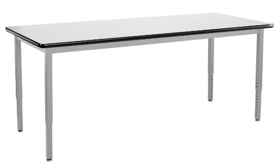 Picture of NPS® Heavy Duty Height Adjustable Steel Table, Gray Frame, 24 X 72, Whiteboard Top