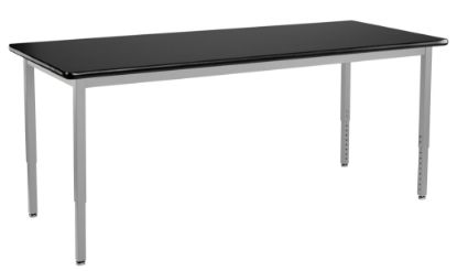 Picture of NPS® Heavy Duty Height Adjustable Steel Table, Gray Frame, 24 x 84, HPL Top