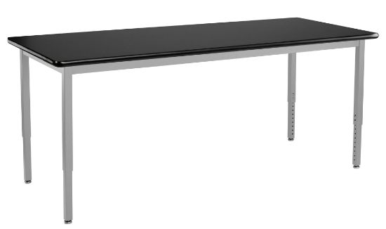 Picture of NPS® Heavy Duty Height Adjustable Steel Table, Gray Frame, 30 x 84, HPL Top