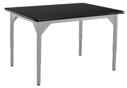 Picture of NPS® Heavy Duty Height Adjustable Steel Table, Gray Frame, 36 x 42, HPL Top