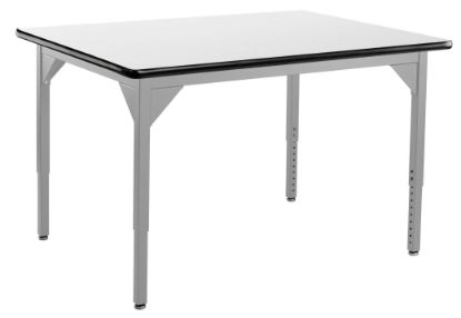Picture of NPS® Heavy Duty Height Adjustable Steel Table, Gray Frame, 36 x 42, Whiteboard Top