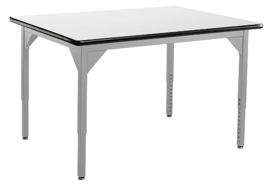 Picture of NPS® Heavy Duty Height Adjustable Steel Table, Gray Frame, 36 x 42, Whiteboard Top