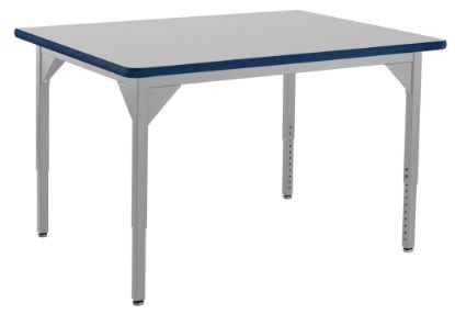 Picture of NPS® Heavy Duty Height Adjustable Steel Table, Gray Frame, 36 x 60, Supreme HPL Top