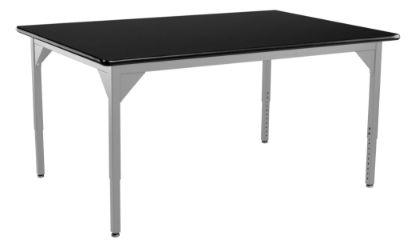 Picture of NPS® Heavy Duty Height Adjustable Steel Table, Gray Frame, 42 x 42, HPL Top