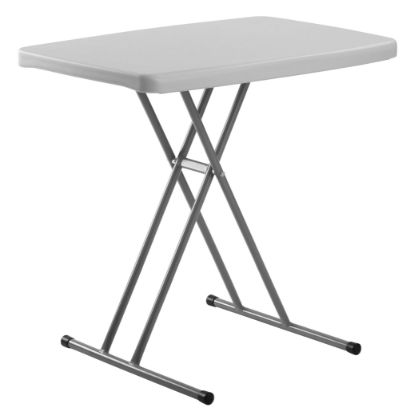 Picture of Basics by NPS® 20 x 30 Height Adjustable Personal Folding Table, Speckled Grey