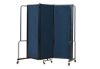 Picture of NPS® Room Divider, 6' Height, 3 Sections, Blue Panels and Black Frame