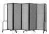 Picture of NPS® Room Divider, 6' Height, 5 Sections, Grey Panels and Black Frame