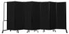 Picture of NPS® Room Divider, 6' Height, 7 Sections, Black Panels and Black Frame