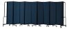 Picture of NPS® Room Divider, 6' Height, 9 Sections, Blue Panels and Black Frame