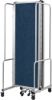 Picture of NPS® Room Divider, 6' Height, 5 Sections, Blue Panels, Grey Frame