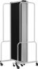 Picture of NPS® Room Divider, 6' Height, 7 Sections, Black Panels, Grey Frame