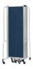 Picture of NPS® Room Divider, 6' Height, 9 Sections, Blue Panels, Grey Frame