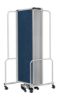 Picture of NPS® Room Divider, 6' Height, 9 Sections, Blue Panels, Grey Frame