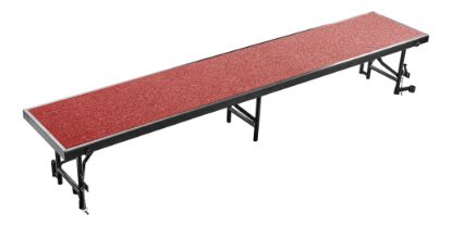 Picture of NPS® 18"x96"x16" Straight Standing Choral Riser, Red Carpet
