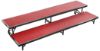 Picture of NPS® 2 Level Straight Standing Choral Riser, Red Carpet (18"x96" Platform)