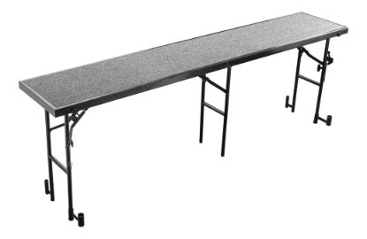 Picture of NPS® 18"x96"x32" Straight Standing Choral Riser, Grey Carpet