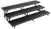 Picture of NPS® 3 Level Straight Standing Choral Riser, Black Carpet (18"x96" Platform)