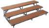 Picture of NPS® 3 Level Straight Standing Choral Riser, Hardboard Floor  (18"x96" Platform)