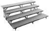 Picture of NPS® 4 Level Straight Standing Choral Riser, Grey Carpet  (18"x96" Platform)