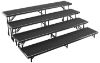 Picture of NPS® 4 Level Straight Standing Choral Riser, Black Carpet (18"x96" Platform)