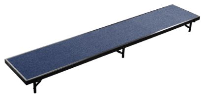 Picture of NPS® 18"x96"x8" Straight Standing Choral Riser, Blue Carpet