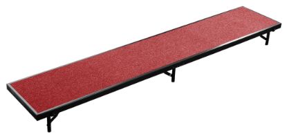 Picture of NPS® 18"x96"x8" Straight Standing Choral Riser, Red Carpet