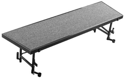 Picture of NPS® 18"x66"x16" Tapered Standing Choral Riser, Grey Carpet