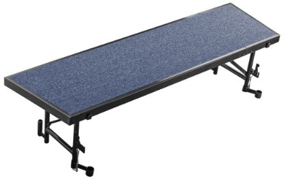 Picture of NPS® 18"x66"x16" Tapered Standing Choral Riser, Blue Carpet