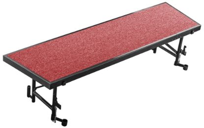 Picture of NPS® 18"x66"x16" Tapered Standing Choral Riser, Red Carpet