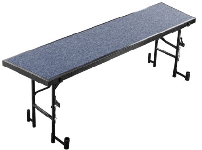 Picture of NPS® 18"x72"x24" Tapered Standing Choral Riser,  Blue Carpet